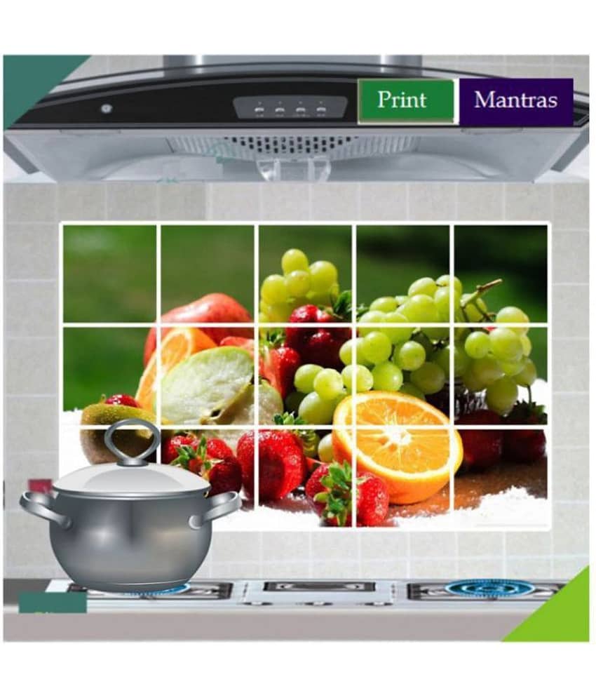 Asmi Collection Kitchen Wall Sticker Fruit & Vegetables Sticker ( 60 x 90 cms )