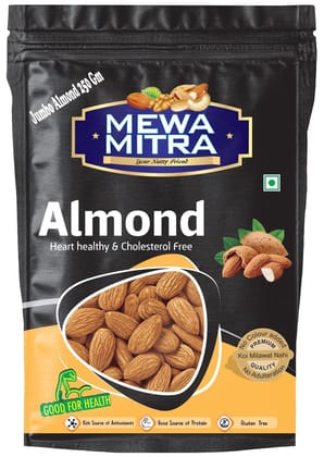 MewaMitra Jumbo Almonds 250g | Premium Californian Badam Giri | Natural Raw Almonds | High Protein & Fiber Rich Healthy Dry Fruits