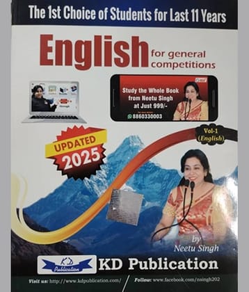 NEETU SINGH ENGLISH FOR GENERAL COMPETITIONS VOL - 1 IN ENGLISH NEW 2025 EDITION