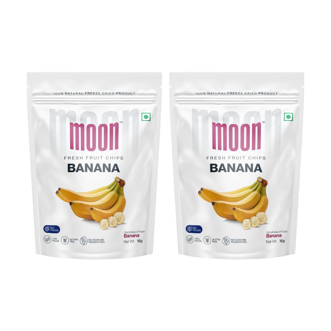 Moon Freeze Dried Banana Chips, 16 gm - Pack of 2