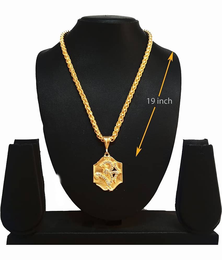 KRIMO GOLD PLATED PENDANT AND CHAIN FOR MEN OR BOYS-100368