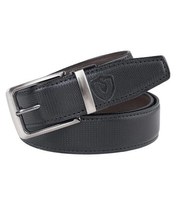 Keviv Black Leather Formal Belt - Free Size