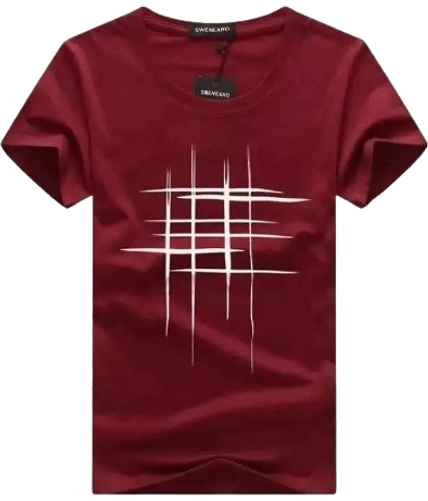 attitude start of fashion Pack of 1 Polyester Regular Fit Men's T-Shirt ( Maroon )