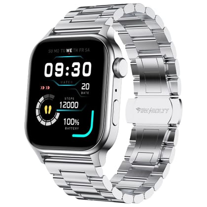 Fire-Boltt Rise lux SS (BSW204) Smart Watch, 1.85" HD Display, Metal Body with Bluetooth Calling-Silver