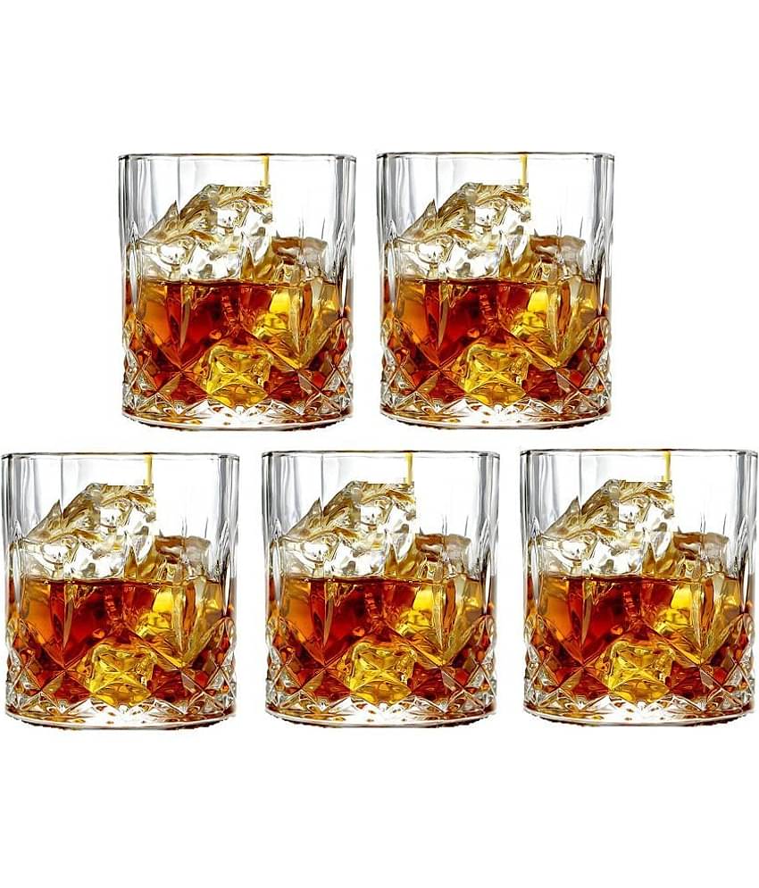 Afast Whisky  Glasses Set,  200 ML - (Pack Of 5)