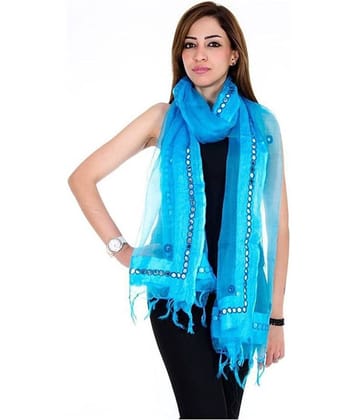 Raj Turquoise Tissue Dupatta - Single