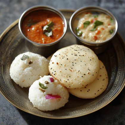 Upma, Idly, Poori