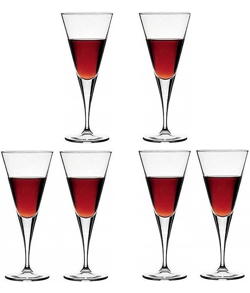 Afast Wine  Glasses Set,  150 ML - (Pack Of 6)