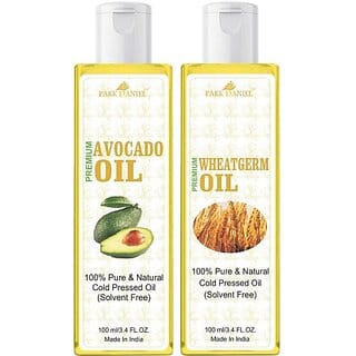 PARK DANIEL Pure Cold Pressed Avocado oil and Wheatgerm oil Combo pack of 2 bottles of 100 ml(200 ml) (200 ml)