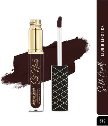 Seven Seas Silk Matte Long Stay High Coverage Glides Smoothly Liquid Lipstick (Crimson,7ML)