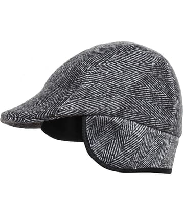 Zacharias Men's Striped Golf Cap with Earmuff (EG-03)