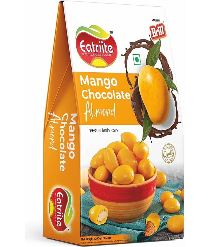 EATRIITE Almond Mango Coated Nut Chocolate Covered Nuts 200 g