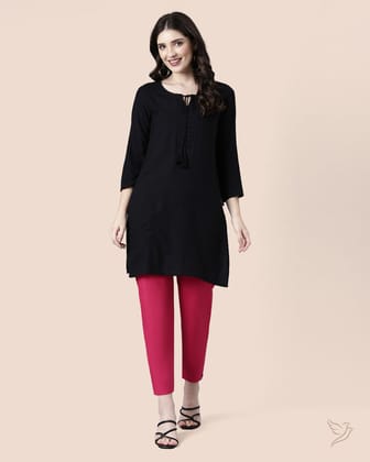 Cotton Kurti Pant - Bubble Gum-S / Bubble Gum
