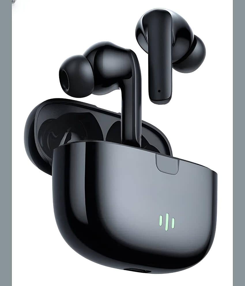 VEHOP Phantom Active Noise Cancellation Truly Wireless Earbuds TWS | ~32dB ANC & Transparency Mode | Upto 40Hrs Playtime | Bluetooth V5.4 | Quad Mics with AI-ENC | 40ms Low Latency Gaming | Breathing LED Lights