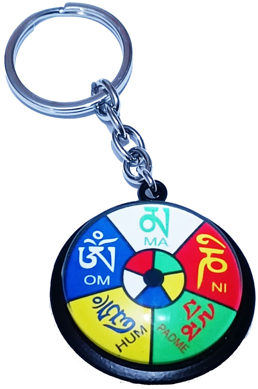 KD COLLECTIONS Tibet Julley Ladakh Om Mani Padme Hum Keychain – Multicolor – Pack of 1 Keychain