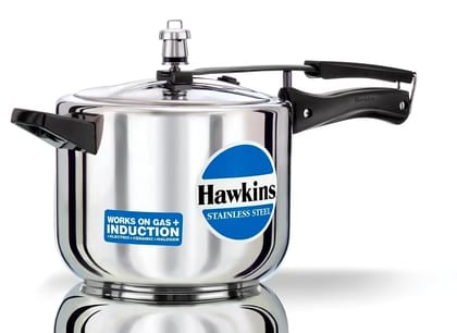 Hawkins Stainless Steel Induction Pressure cooker, 5 Litre(B30) (Capacity - 5ltr) by Mahavir Home Store Hawkins Stainless Steel Induction Pressure cooker, 5 Litre(B30) (Capacity - 5ltr) by Mahavir Home Store