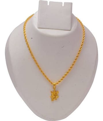 Jewar Mandi Lord Hanuman Ji Gold Plated Locket/Pendant with Rope/Rassi Chain Daily use for Men, Women & Girls, Boys