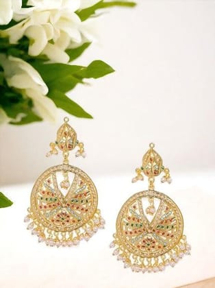 Women Gold-Plated Circular Chandbalis