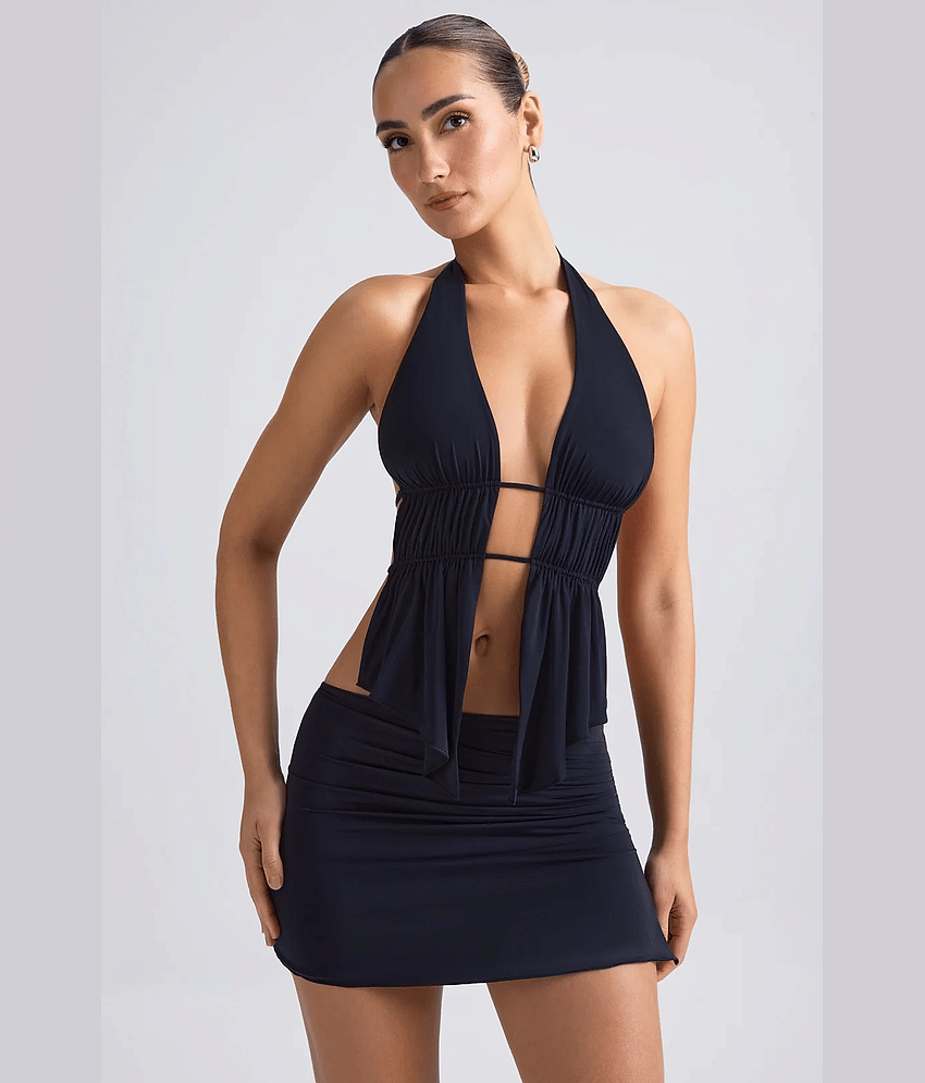wanquila Women's Lycra Tube Top ( Black )