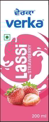 Verka Strawberry Lassi 200 Ml Tetra
