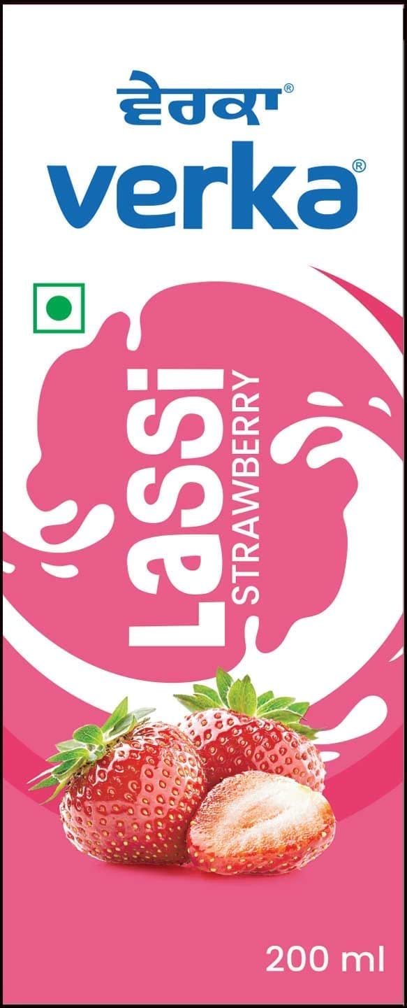 Verka Strawberry Lassi 200 Ml Tetra