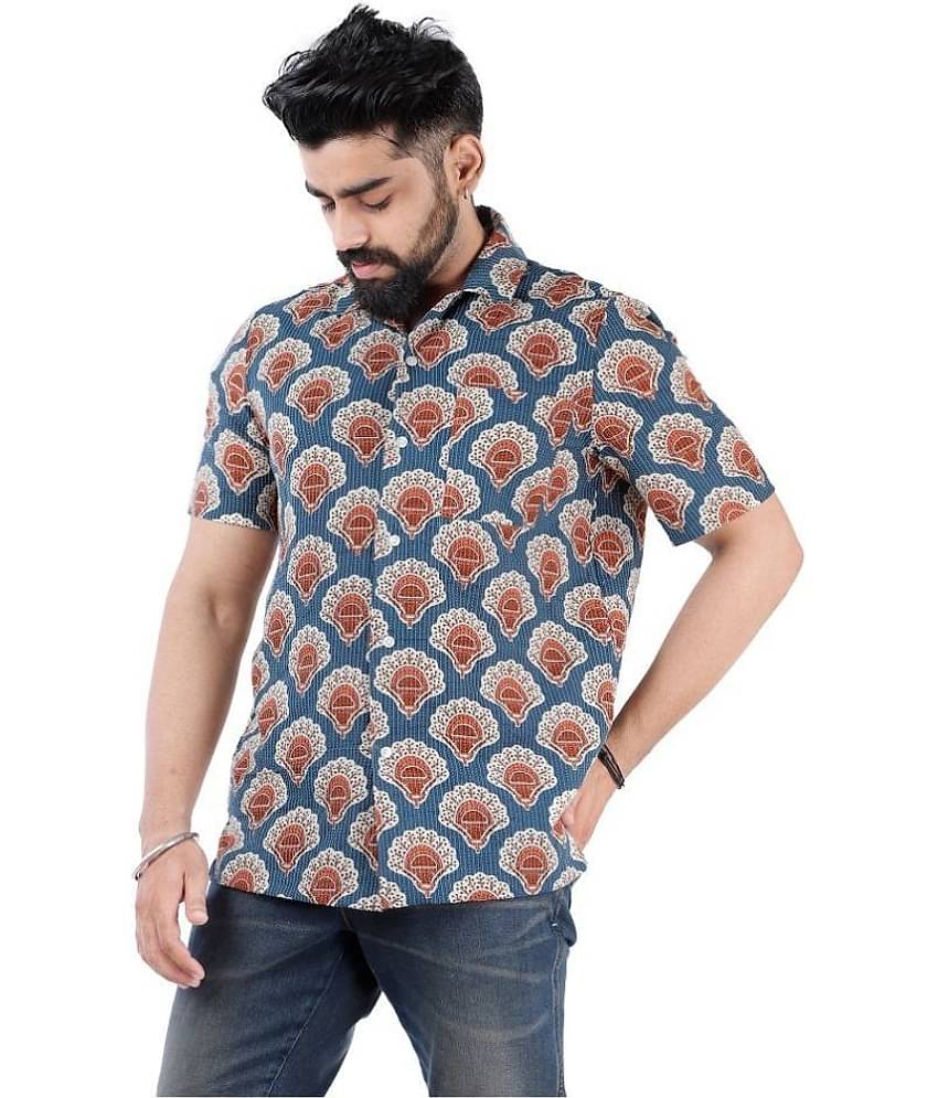 Jaipuri Darbaar Cotton Regular Fit Men's Casual Shirt - Blue ( Pack of 1 )