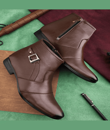 STALAG Brown Men's Formal Boots