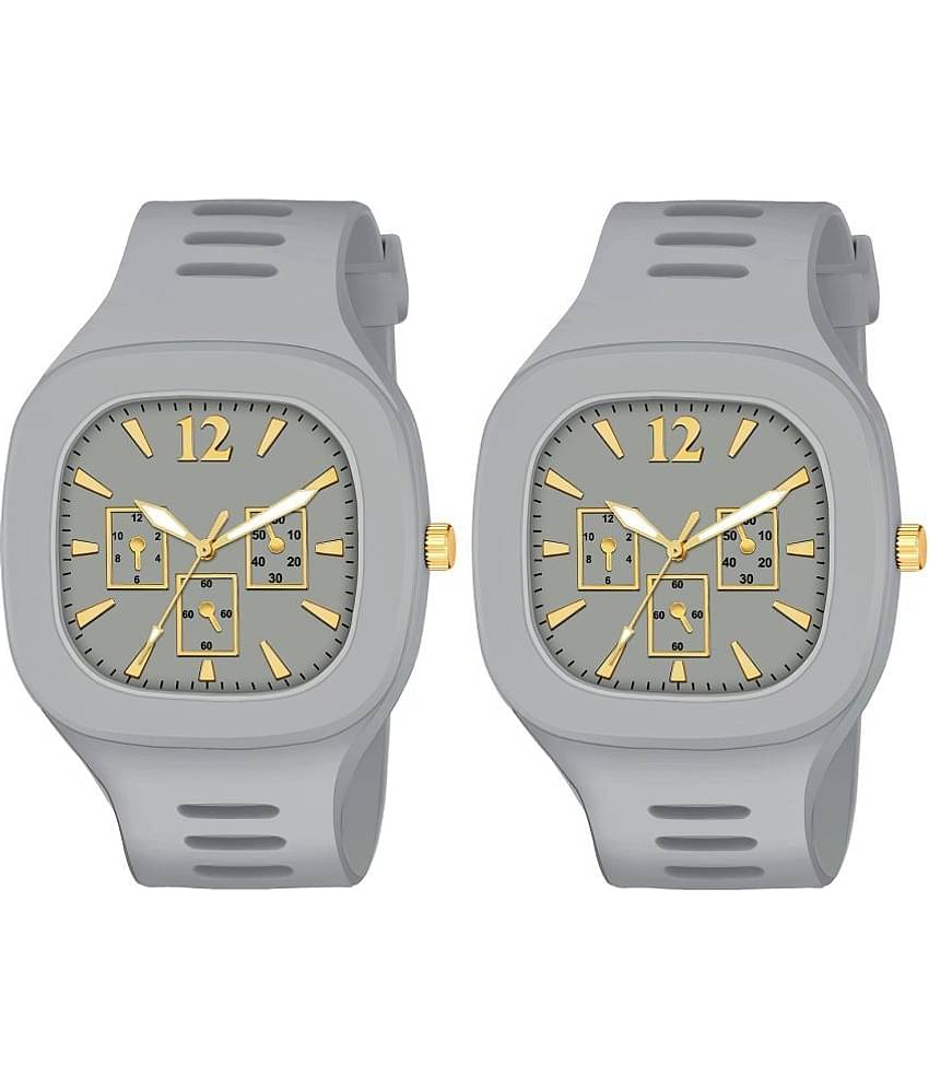Hala - Light Grey Silicon Analog Men's Watch