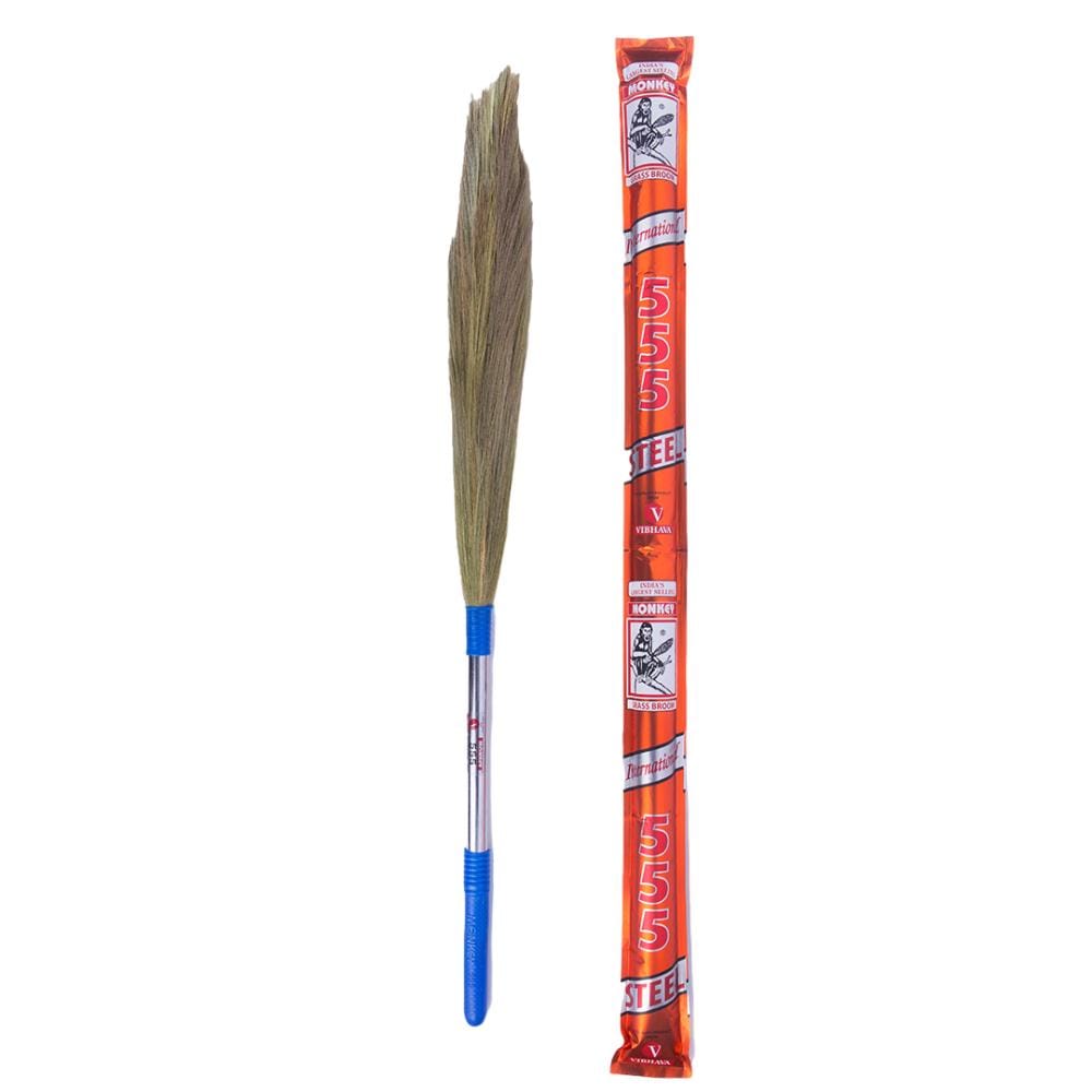 Monkey 555 International Steel Handle Grass Broom 