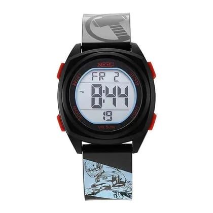 Titan Zoop Marvel Digital Dial Polyurethane Strap with Avengers Character Watch for Kids | NS16025PP05