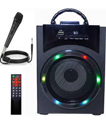 Smartbeats Fusion 40W Bluetooth Party Speaker with Pristine Sound, Corded Mic, Mobile Stand, Playback via BT5.3/USB/TF Card,