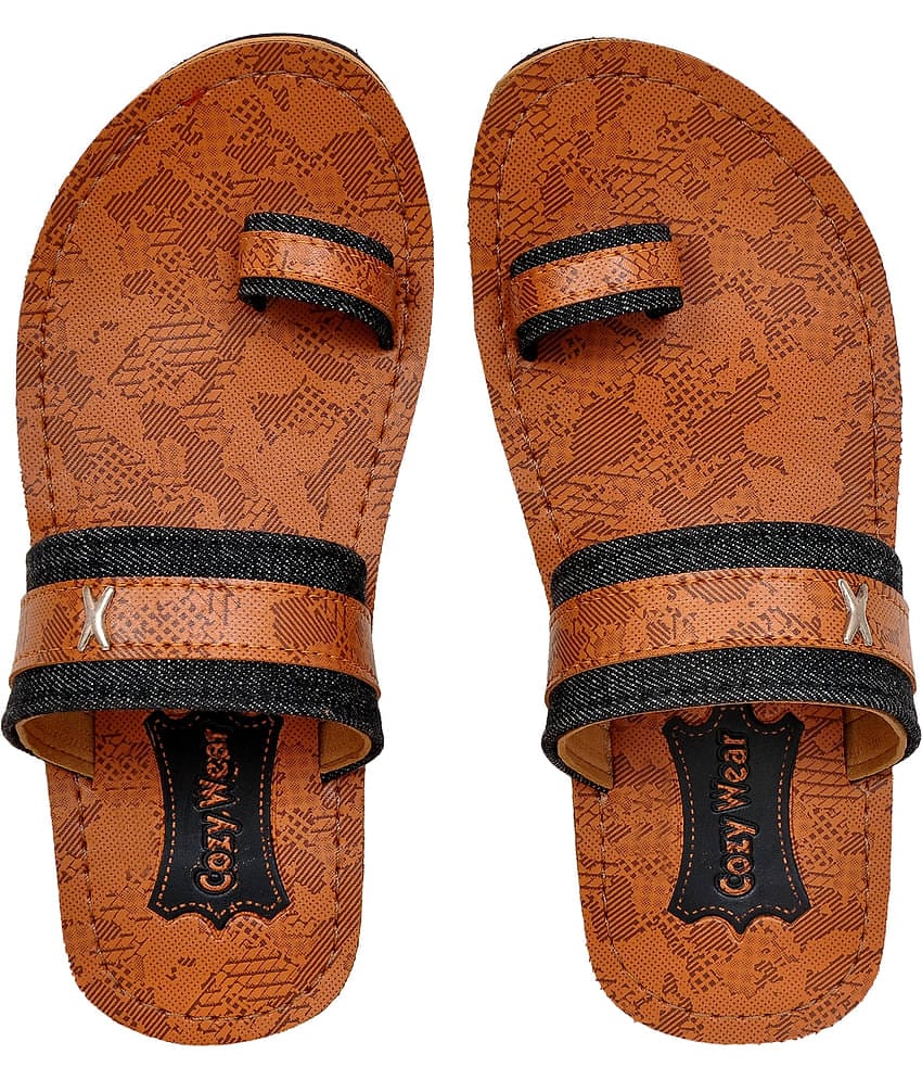 Cozy Wear - Tan Men's Thong Flip Flop
