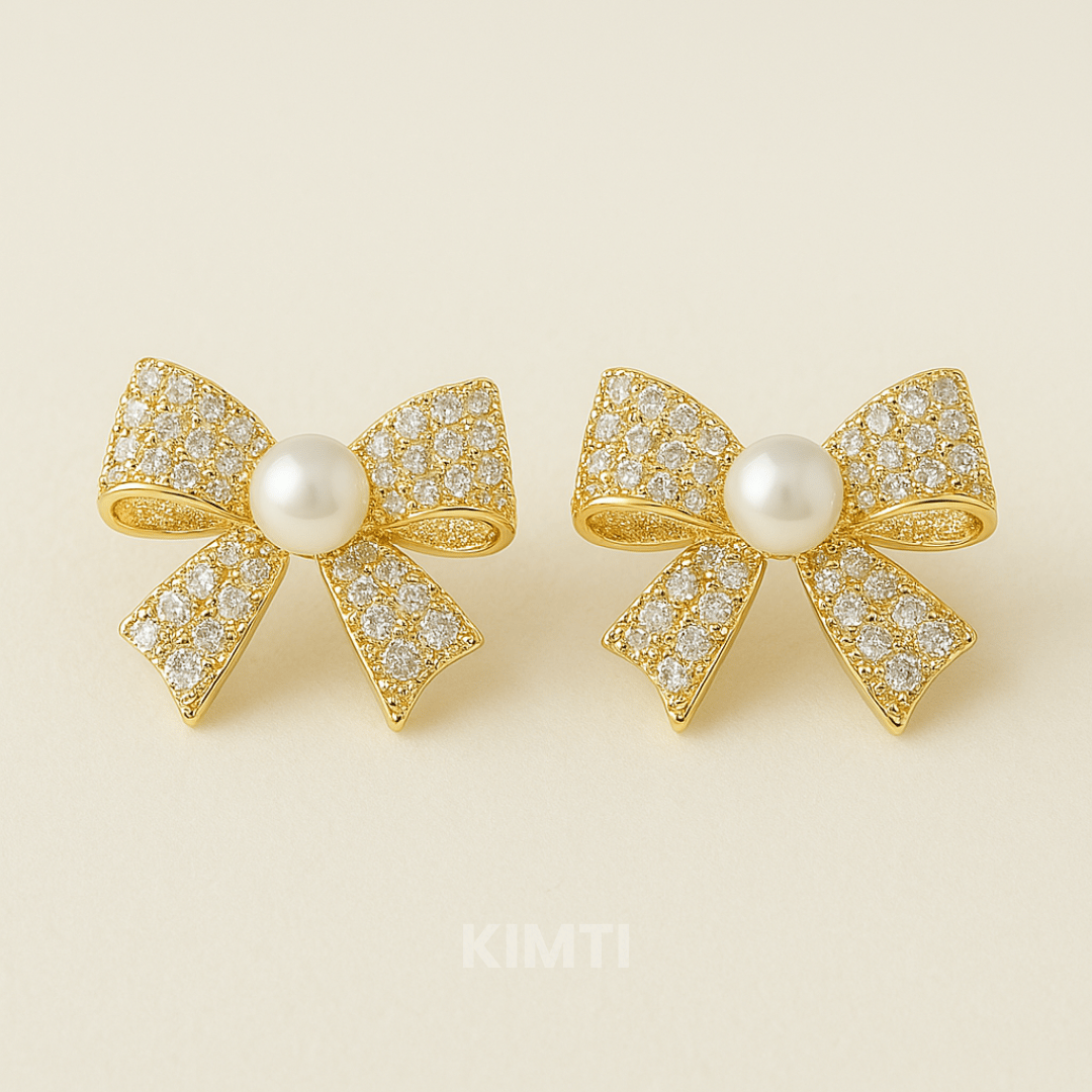 Contemporary Stone Studded Stud Earring