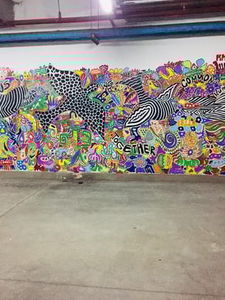 "A FLIGHT OF BIRDS" MURAL AT DLF MALL OF INDIA, EAST END