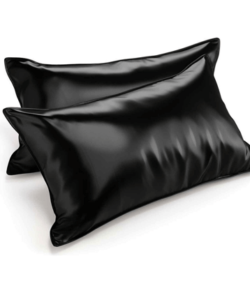 Finesse Decor - Pack of 2 Satin Solid King Size Pillow Cover ( 71.12 cm(28) x 45.72 cm(18) ) - Pink