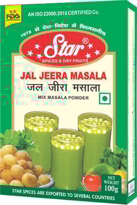 Star Spices Jal Jeera Masala, 100 gm - Pack of 5