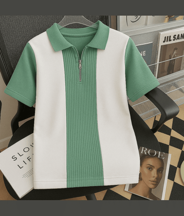 Try This Pack of 1 Boys Cotton Blend Polo T-Shirt ( Pink )
