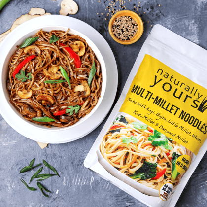 Multi-Millet Noodles - Rich in Protein & Fiber - Ready in 5 Mins - 180g-Pack of 3