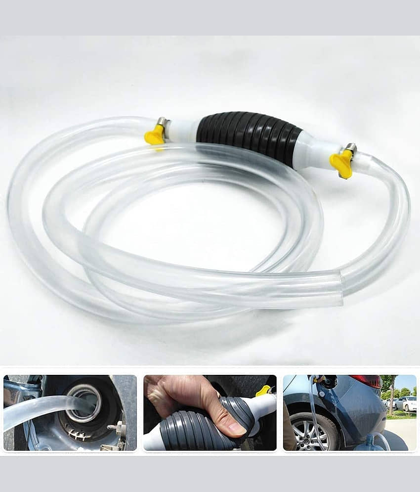 sakimo Fuel Transfer Pump, Oil Transfer Pump, High Flow Siphon Hand Oil Pump, Portable Manual Car Fuel Transfer Pump for Petrol Diesel Oil Liquid Water Fish Tank with 2M Syphon Hose (Multi).