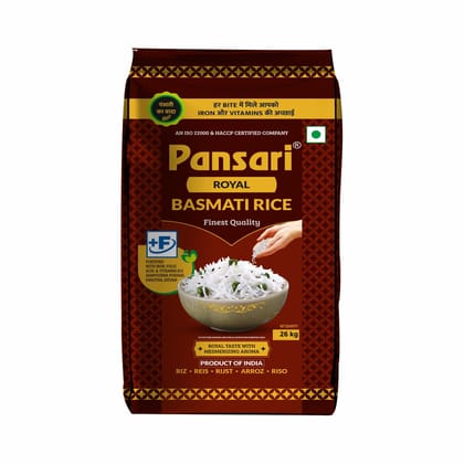 Basmati Rice by Panasari, 26 Kg(Bags)