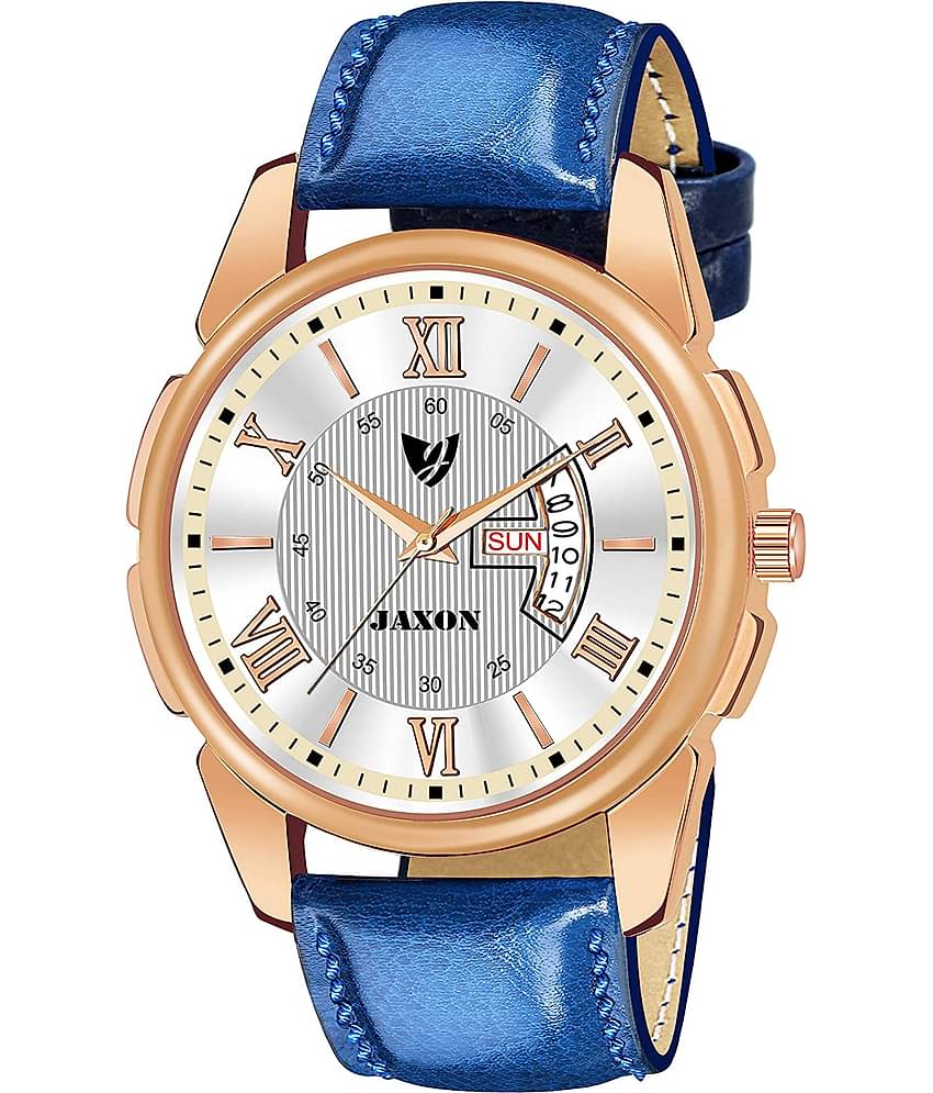 JAXON MWJ-514 Silver Dial Leather Analog Men's Watch