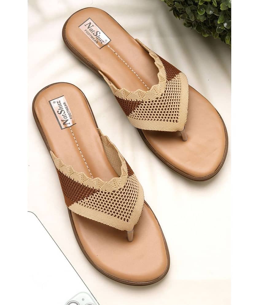 NATSHUZ Brown Women's Flats