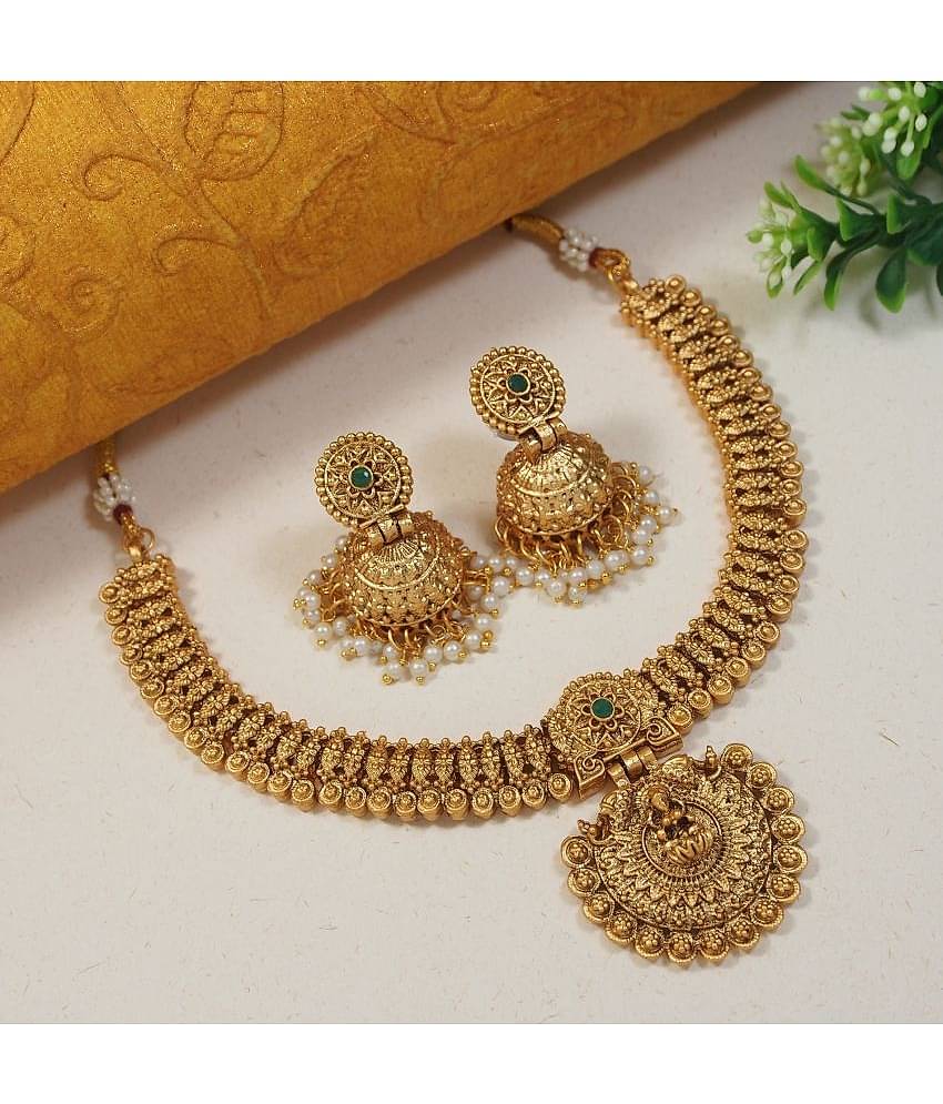 Padmavati Bangles Red Alloy Necklace Set ( Pack of 1 )