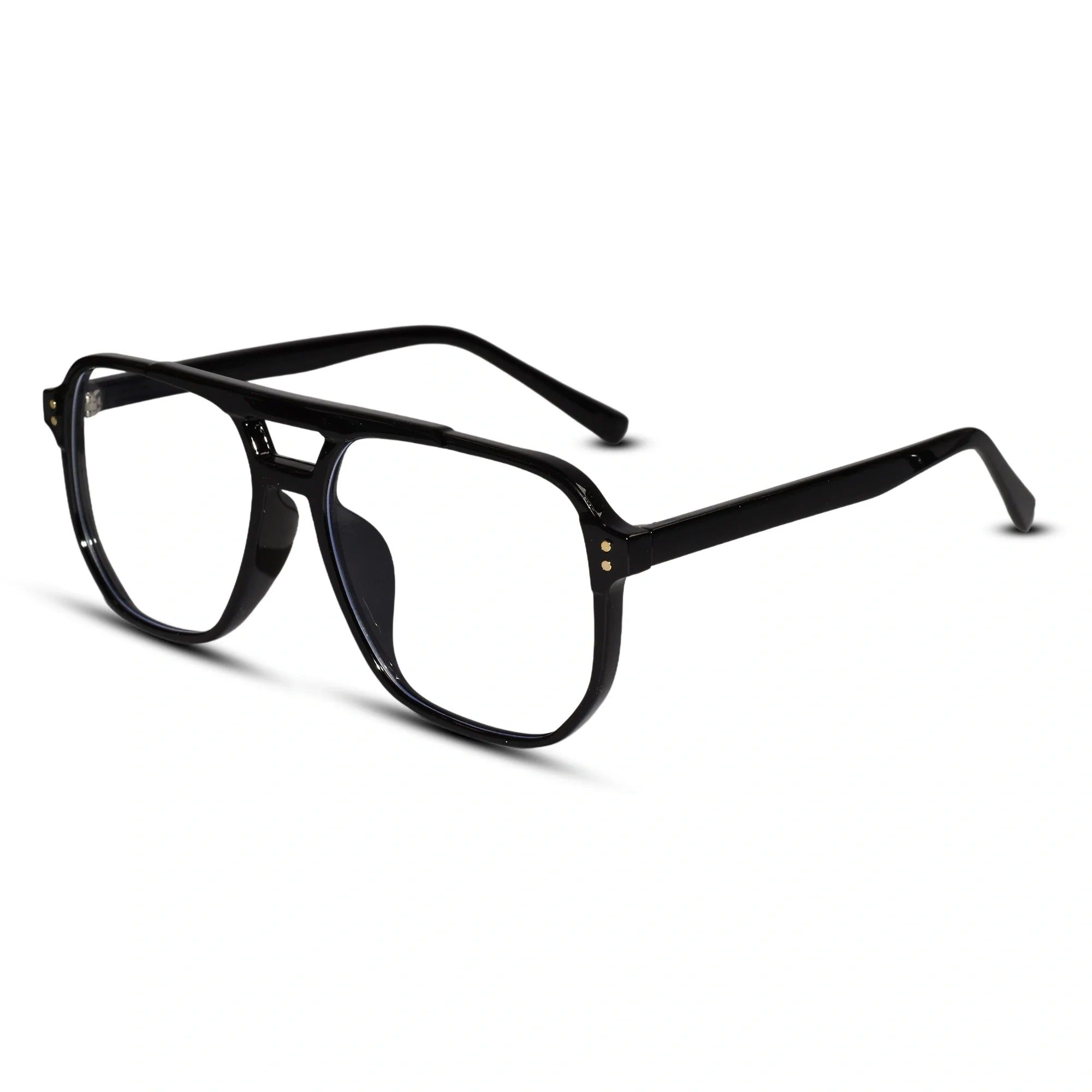 Black Marshall Rrectangular Eyeglasses For Men LKE8935-BLK