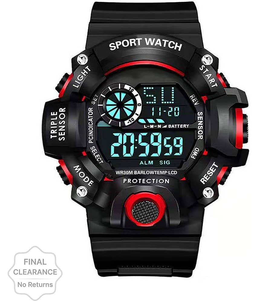 Trex Black Silicon Digital Men's Watch