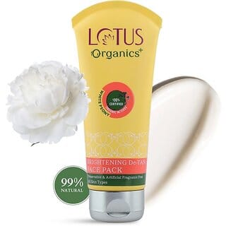 Lotus Organics+ Brightening De-Tan Face PackWith 100 Organic White Peonies (100 G)