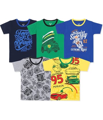 E1K Pack of 3 Boys Cotton T-Shirt ( Multicolor )