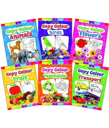 Copy Colour Book - 1 to 6 (Pack) - Drawing, Painting & Colouring