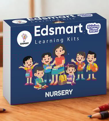 Edsmart Shining Stars Kit - Nursery kit for CBSE Kids for 3+ Years Old | English, Phonics, Numeracy, Alphbet Writing, Story Books, Rhyme Book, Story Set and More...