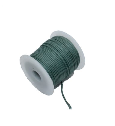 Brunswick Green Waxed Cotton Cord Size - 1 MM , COTT-026-Per Roll of 5 Meter / 1 MM